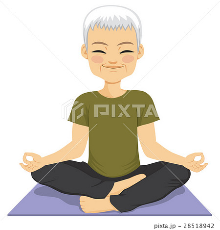 Meditating Yoga Senior Man 28518942