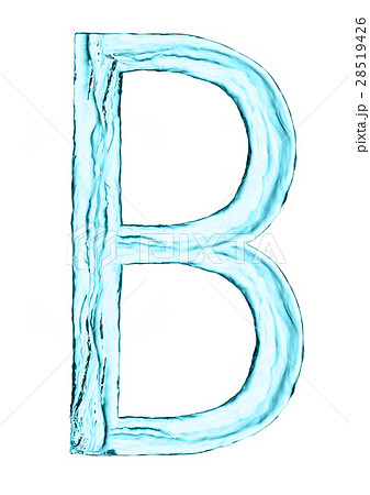 Water splash letter B with light blue color 28519426