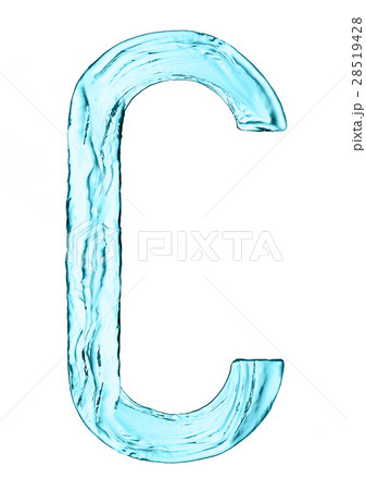 Water splash letter C with light blue color Water splash letter C with light blue color 28519428