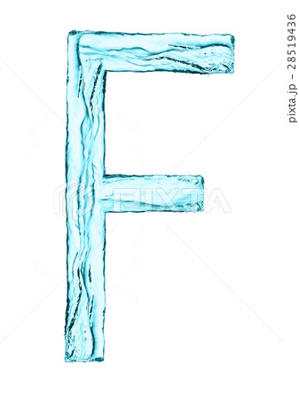 Water splash letter F with light blue color Water splash letter F with light blue color 28519436