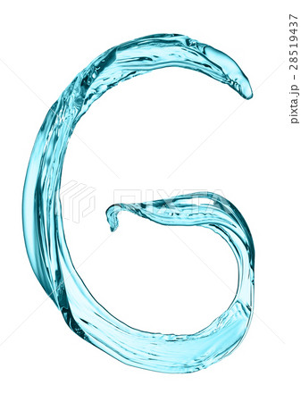 Water splash letter G with light blue color Water splash letter G with light blue color 28519437