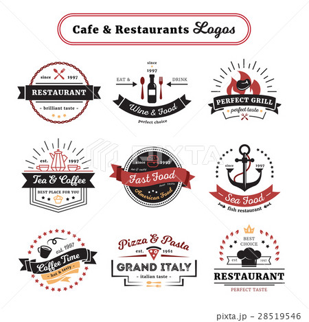 Cafe And Restaurant Logos Vintage Design  28519546