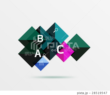 Overlapping square infographics Overlapping square infographics 28519547