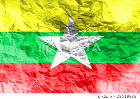 Myanmar national flag 3D illustration symbol Myanmar national flag 3D illustration symbol 28519838