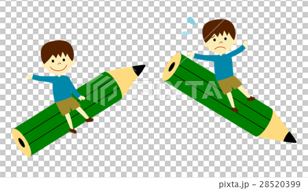 鉛筆に乗る男の子 鉛筆に乗る男の子 28520399