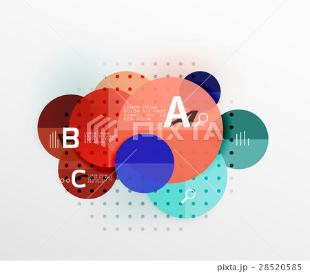 Vector circle bubbles modern geometric background 28520585