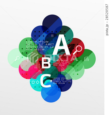 Vector circle bubbles modern geometric background Vector circle bubbles modern geometric background 28520587