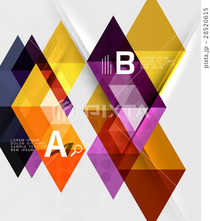 Infographic template - triangle tiles background 28520615