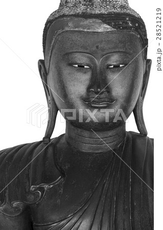 Buddha portrait isolated on white background.  28521219