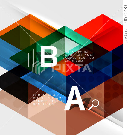 Infographic template - triangle tiles background 28521433