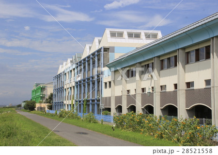 荒川土手に建つ舟戸学園 28521558