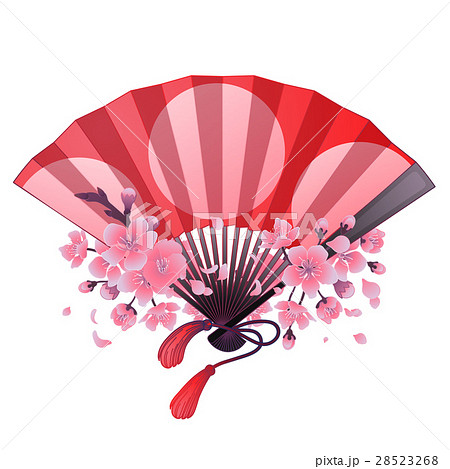 Fan with floral decoration 28523268