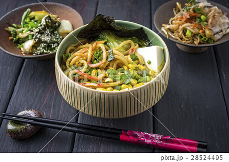 Vegetarian Ramen Soup in Bowl 28524495