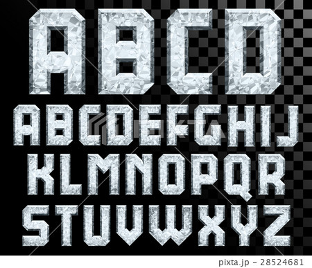 Alphabet of Crystal letters 28524681