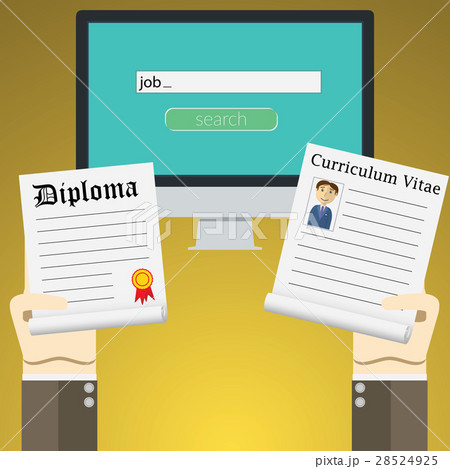 Flat vector illustration concept online job Search 28524925