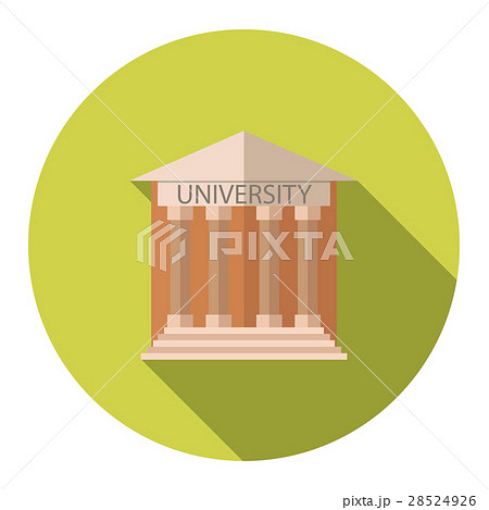 Flat vector illustration University building icon 28524926