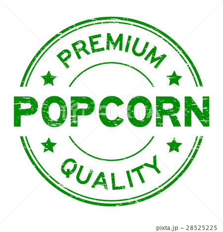 Grunge green premium quality popcorn rubber stamp 28525225