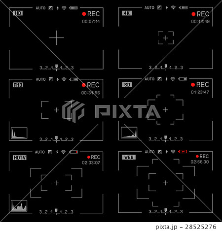 Rec Camera Viewfinder Setのイラスト素材