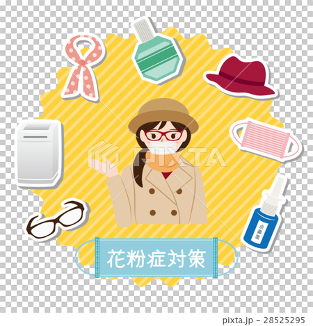 Women who take measures against hay fever and pollinosis prevention goods 28525295