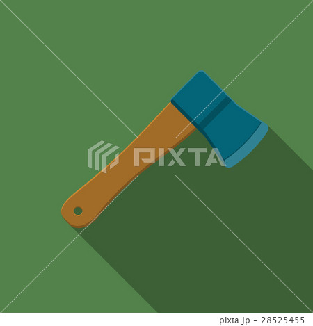 Flat vector illustration of axe icon Flat vector illustration of axe icon 28525455