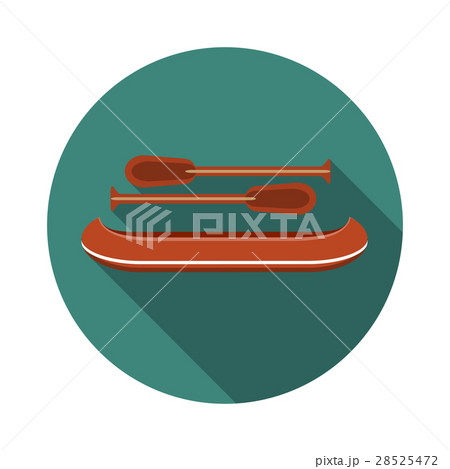 Flat vector illustration of canoe icon Flat vector illustration of canoe icon 28525472