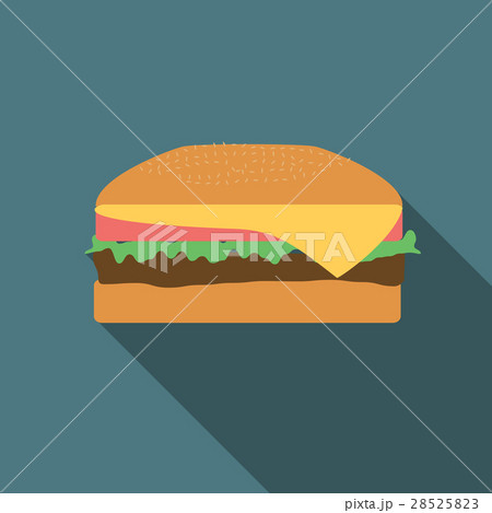 Flat vector burger icon Flat vector burger icon 28525823