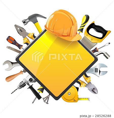 Vector Rhombic Sign with Tools Vector Rhombic Sign with Tools 28526288