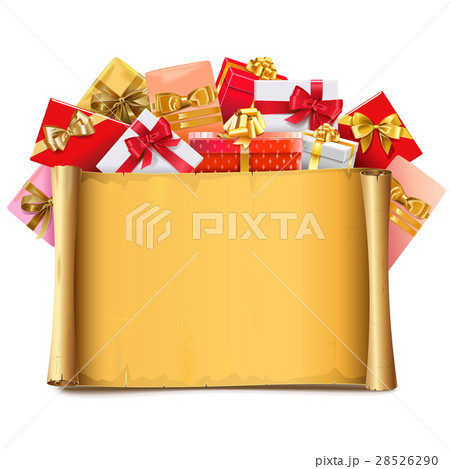 Vector Scroll with Gifts Vector Scroll with Gifts 28526290