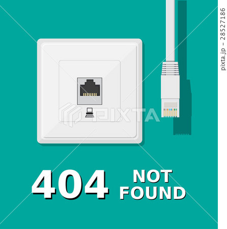 Network socket and unplugged patch cord 28527186
