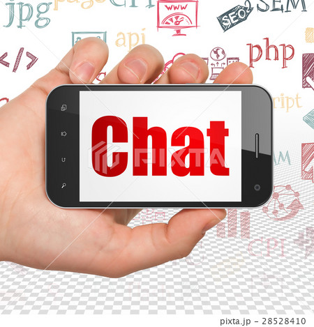 Web development concept: Hand Holding Smartphone Web development concept: Hand Holding Smartphone 28528410