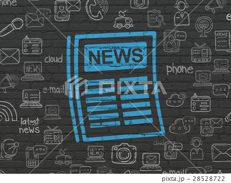 News concept: Newspaper on wall background 28528722