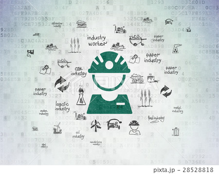 Industry concept: Factory Worker on Digital Data 28528818