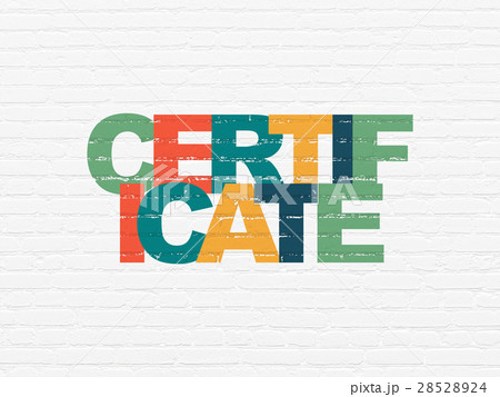 Law concept: Certificate on wall background Law concept: Certificate on wall background 28528924