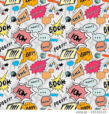 Seamless pattern comic book speech bubbles vector 28530210