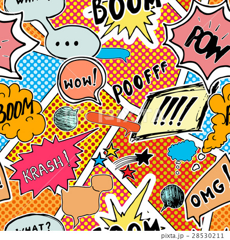 Seamless pattern comic book speech bubbles vector 28530211