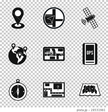 GPS icons set, simple style - Stock Illustration [28531981] - PIXTA