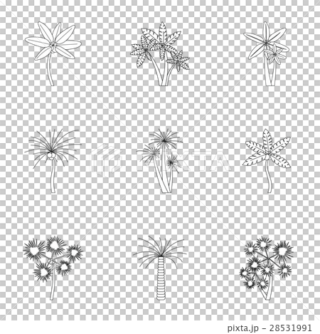 Palma icons set, outline style 28531991