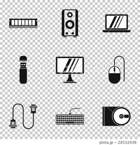 Computer repair icons set, simple style 28532036