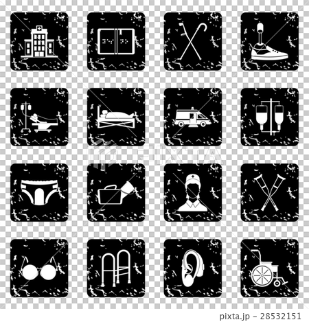 Disabled people care set, simple style 28532151