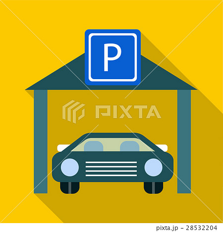 Car parking icon, flat style 28532204