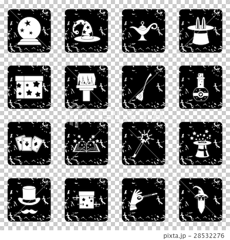 Magic icons set, simple style 28532276