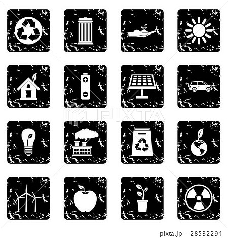 Ecology icons set, simple style 28532294