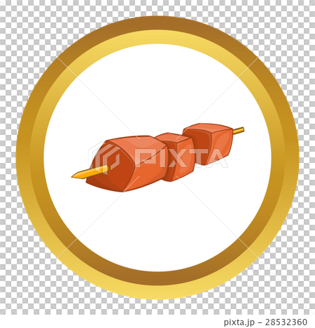 Barbecue kebab on a skewer vector icon 28532360