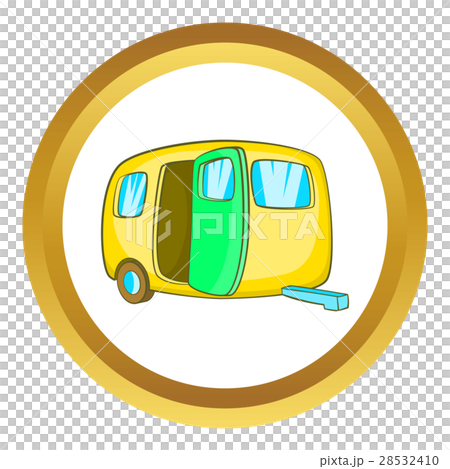 Yelllow camping trailer vector icon Yelllow camping trailer vector icon 28532410
