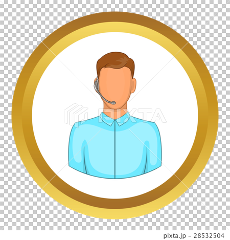 Customer service operator, headset vector icon Customer service operator, headset vector icon 28532504
