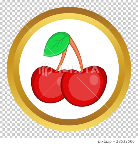 Two cherries vector icon 28532506