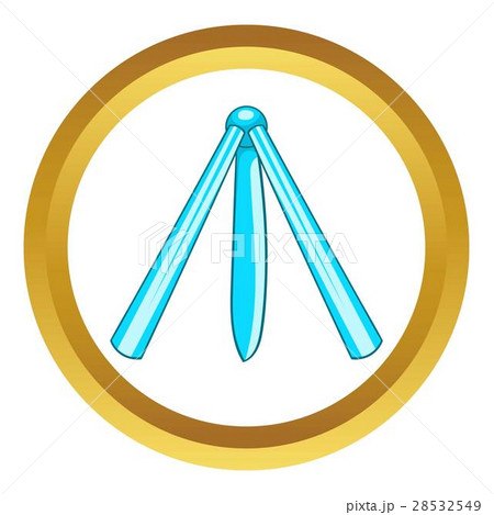 Butterfly knife vector icon 28532549