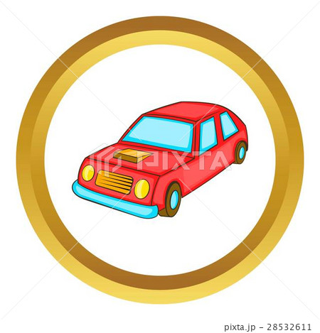 Red car vector icon 28532611