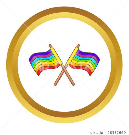 Two flag of LGBT vector icon 28532669