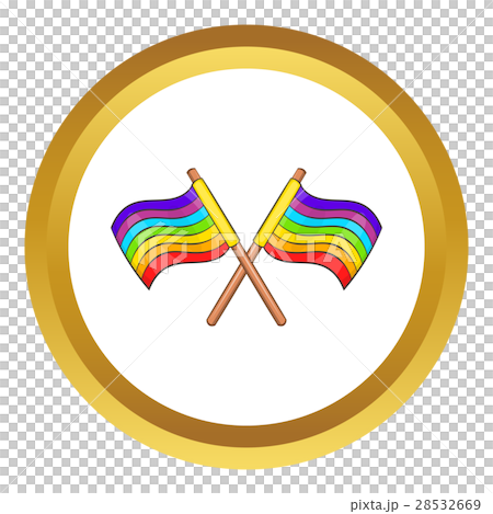 Two flag of LGBT vector icon 28532669